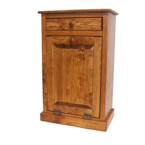 The kitchen is a busy place and it doesn't take much to turn it into a big mess. Tilt Out Wood Trash Bin Cabinet from DutchCrafters Furniture Store