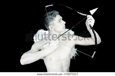 Guy Image Cupid His Hand Bow Stock Photo Edit Now 578075317