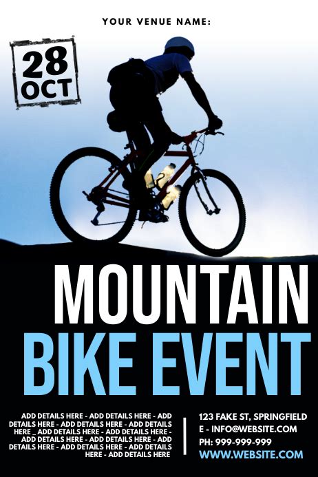 Mountain Bike Event Poster Template Postermywall
