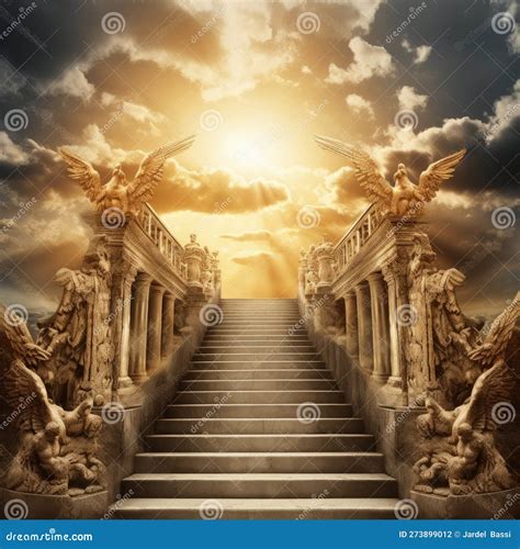 Golden Gates of Heaven with Glowing Light Stock Illustration