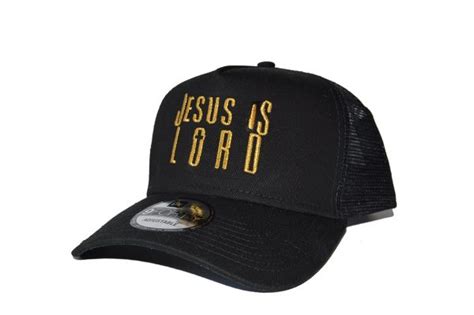 Jesus Is Lord New Era Snapback With Metallic Gold Thread