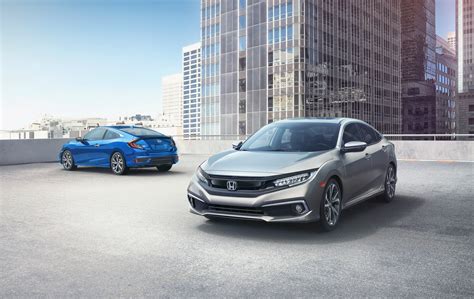 2019 Honda Civic Sedan Coupe Feature Refreshed Styling New Sport Trim