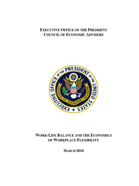 Us Presidents Study Of American Work Life Balance March 2010 Pdf