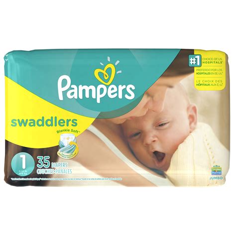 Pampers Swaddlers Soft And Absorbent Newborn Diapers Size 1 35 Ct