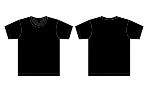 Black Tshirt Vector For Template Stock Illustration - Download Image