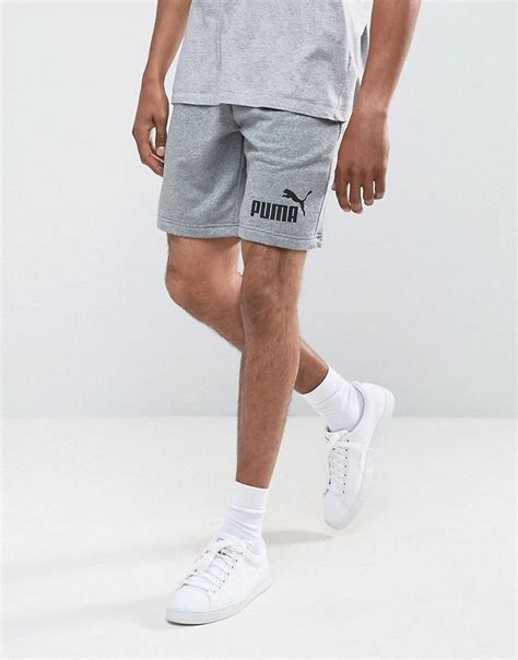 Puma ESS No.1 Sweat Shorts In Gray 83826103 - Gray | Sweat shorts, Sporty shorts, Chino shorts mens