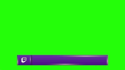 Rectangle Twitch Social Media Lower Third Green Screen Template
