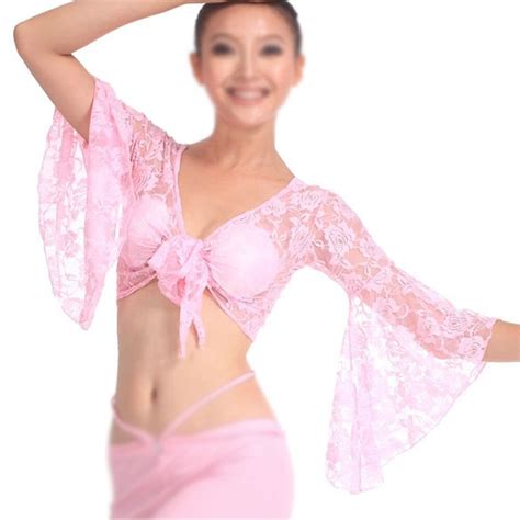 New Sexy Belly Dance Dancing Lace Blouse Top Bra Dancewear Costumes
