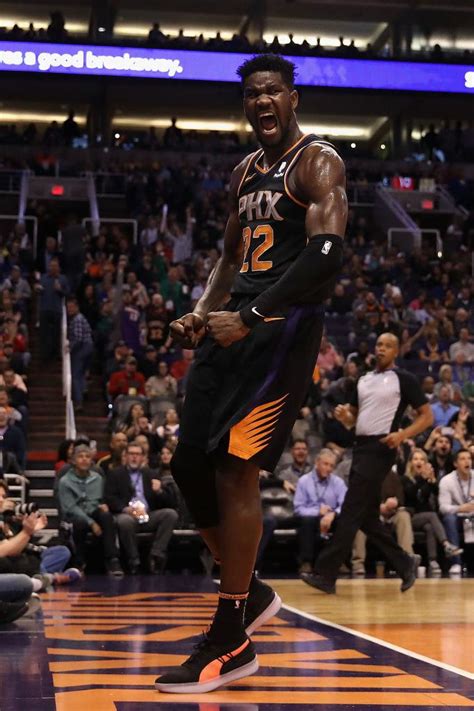 Deandre ayton #22 of the phoenix suns looks on during the game against the sacramento kings on behalf of the phoenix suns organization, (coach) monty williams and i are disappointed in the. Deandre Ayton after steal and dunk vs Warriors : suns
