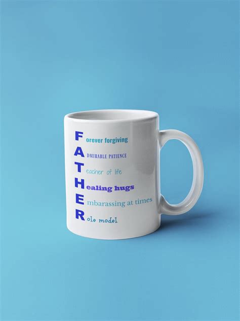 One christmas i booked my mom and dad a table at my local indian restaurant, on the day they did their 'special' of 5 courses for £8. Mug for Dad - Father acronym qupte cup - Father's day gift ...