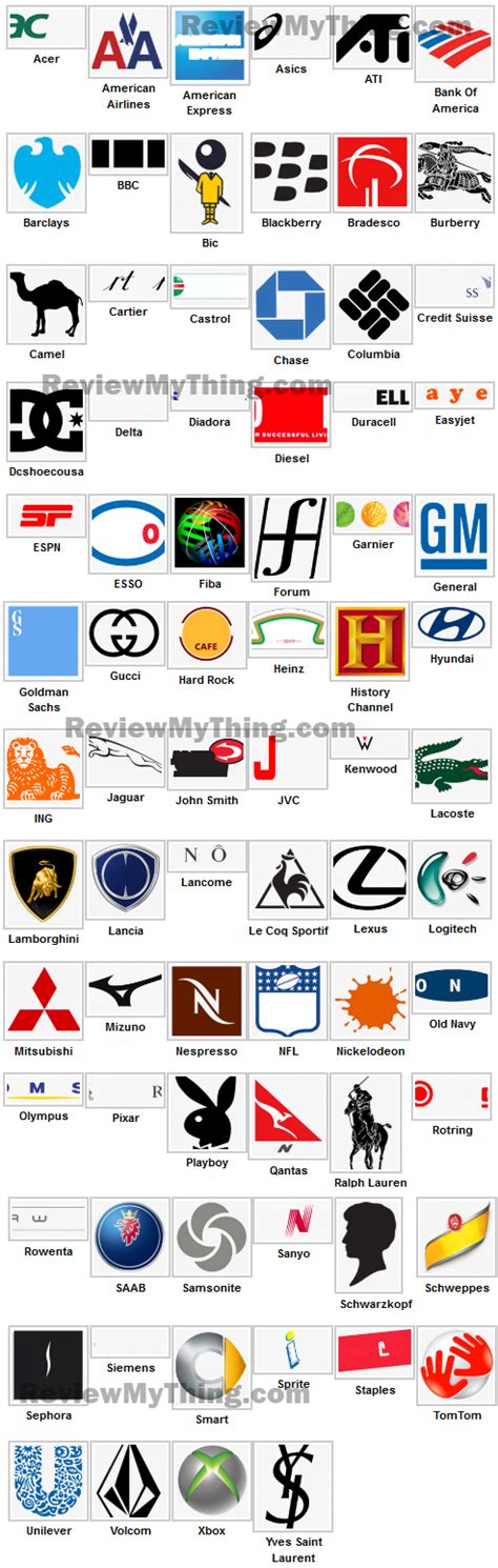 Logos Quiz Answers Level 5