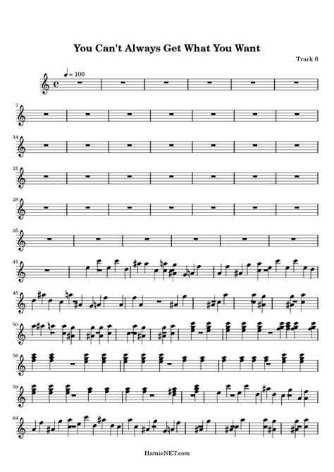 you can t always get what you want sheet music you can t always get what you want score
