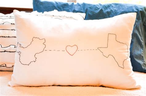 Long distance pillow light up for sale sample Adventures in DIY: Embroidered Map Pillow: Pinterest ...