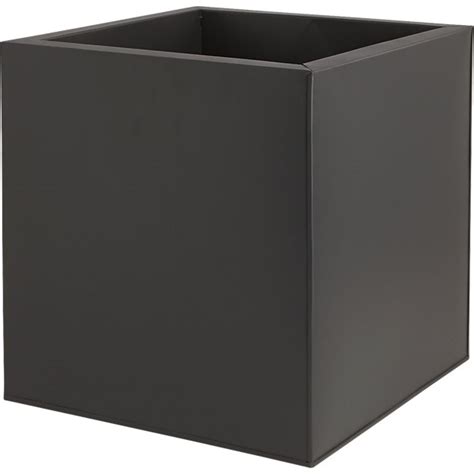 There are 175 square metal planter for sale on etsy, and they cost $57.73 on average. blox large square galvanized charcoal planter | CB2
