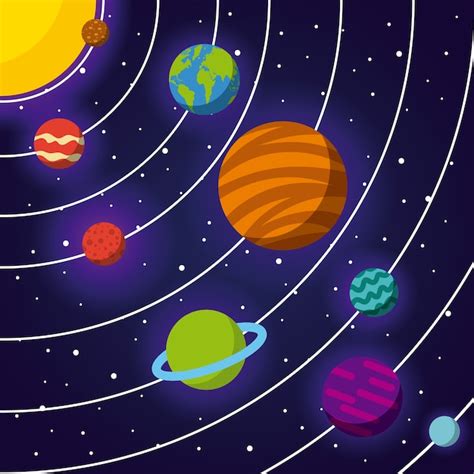 Sistema Solar De Dibujos Animados Vector Gratis Porn Sex Picture