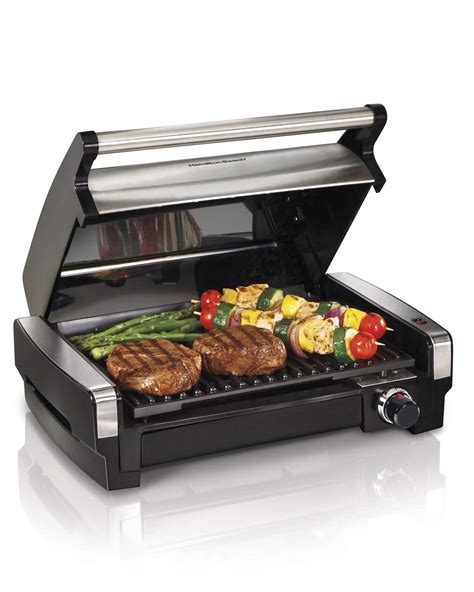 Hamilton Beach Electric Indoor Searing Grill With Removable Plates And