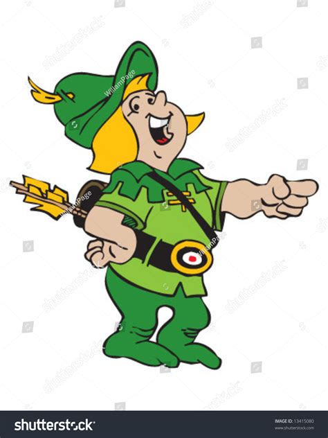 Green Archer Pointing Stock Vector Royalty Free 13415080 Shutterstock