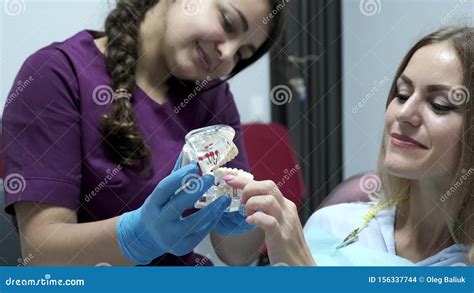 Analyzing Dentures At The Dentist`s Office Stock Footage Video Of Mouth Medical 156337744