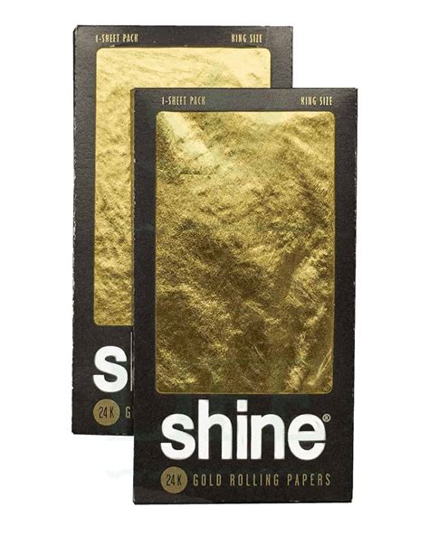 Shine 24k Gold King Size Rolling Paper 1er6er Pack Donaulife