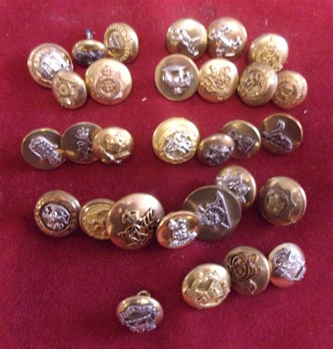 British Military Buttons 30 Small Including Norfolk Regiment Royal