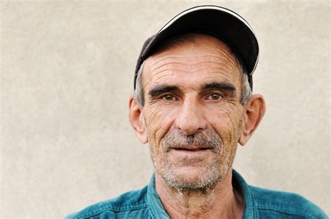 Premium Photo Elderly Old Mature Man With Hat Portrait