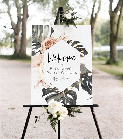 Tropical Welcome Sign Blush Tropical Welcome Poster | Etsy | Wedding welcome, Welcome poster ...