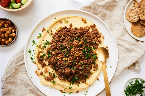 hummus with spiced ground beef recipe food network canada