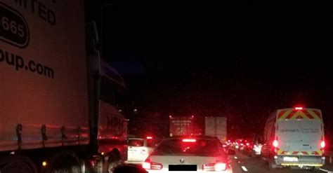 It happened at about 16:00 bst on thursday on the northbound carriageway near preston between junction 32 at broughton and junction 33 at galgate. M6 traffic: Two crashes cause motorway chaos with man in ...