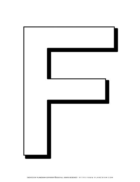 Alphabet Coloring Pages  English Letters  Capital F  Planerium