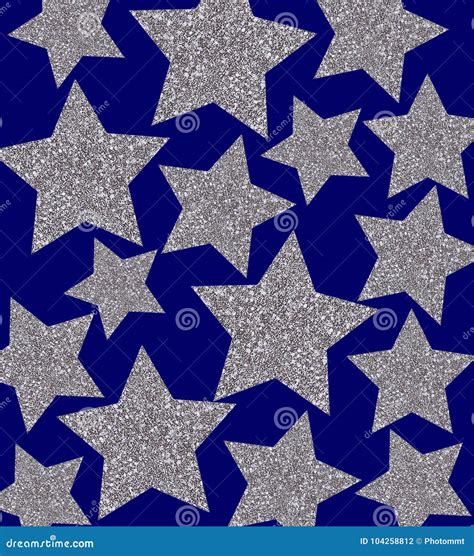Glitter Silver Star Studded Background Royalty Free Stock Image