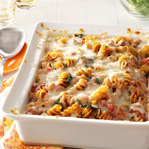 Sausage Spinach Pasta Bake Recipe How To Make It Taste Of Home