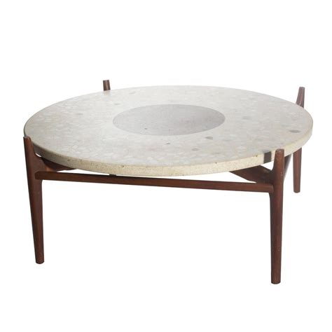 Oversized coffee table rounds out large seating areas with natural beauty and modern form. Harvey Probber Terrazzo Topped Coffee Table | 1stdibs.com ...