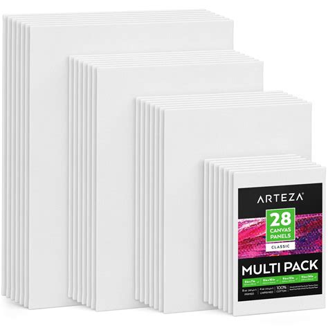 Buy Arteza Canvas Boards For Painting Multipack Of 28 5x7 8x10 9x12