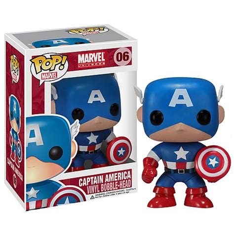 Captain America Marvel Pop Vinyl Bobble Head Funko Captain America