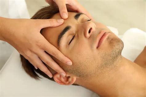 Man Having Head Massage Close Up Stock Image Everypixel
