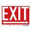 CONDOR Safety Sign Exit Header No Vinyl 7 In X 10 