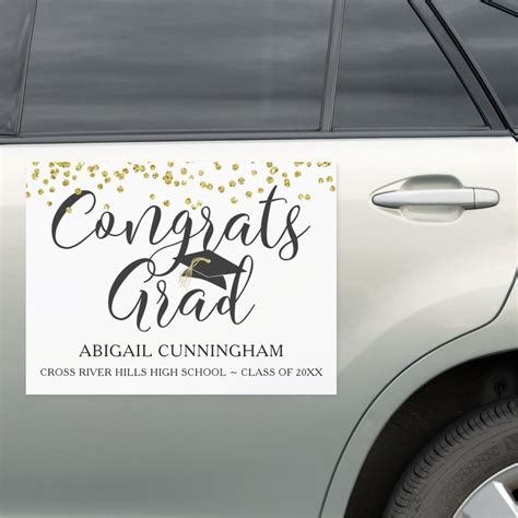 Congratulate And Celebrate Your Graduate With A Car Magnet Personalized