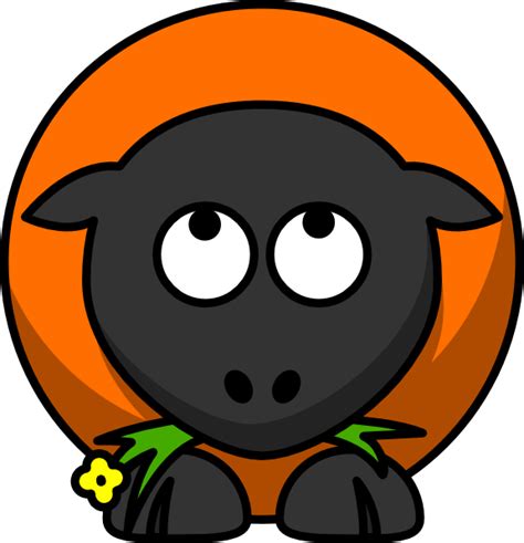 Orange Cartoon Sheep Looking Up Clip Art at Clker.com - vector clip art ...