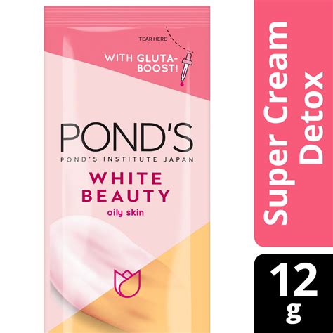 Ponds White Beauty Super Cream Detox Moisturizer For Oily Skin 12g