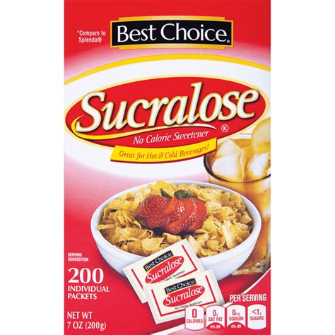 Best Choice Sucralose No Calorie Sweetener Packets Shop Jerrys Iga