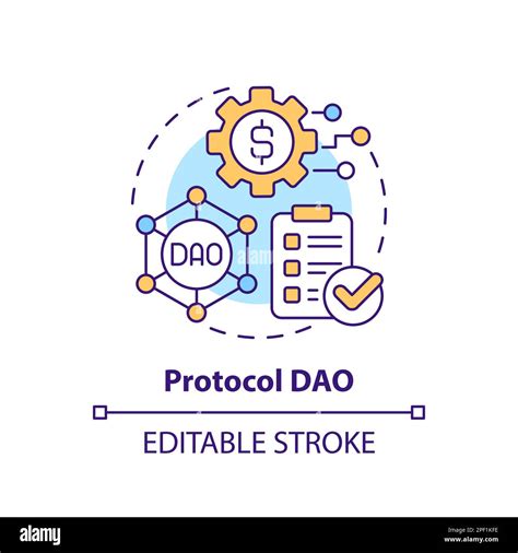 Protocol Dao Concept Icon Stock Vector Image And Art Alamy
