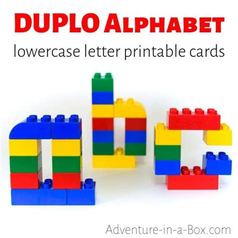 Duplo Alphabet Printable Cards Lowercase Letters Adventure In A Box