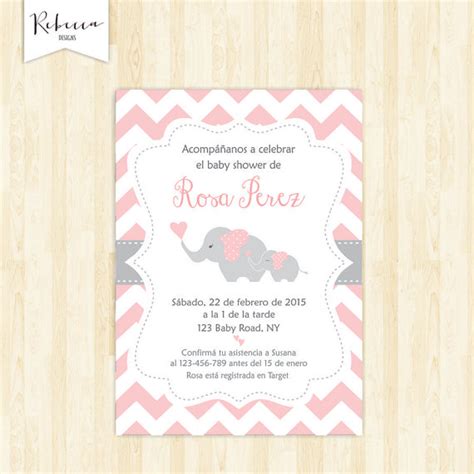 Unique baby shower invitations designed by independent artists. Invitacion baby shower espanol girl baby shower in spanish