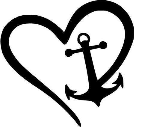 Anchor With Heart Svg Printable File Cricut Download Digital Product