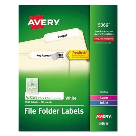 Free Template For Avery 5366 File Folder Labels Williamson Ga Us