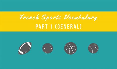 French Sports Vocabulary: General Sporting Terms (+ Free PDF download)