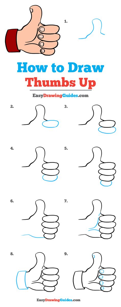 How To Draw A Thumbs Up Sign Really Easy Drawing Tutorial Drawing