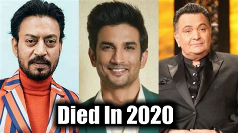Top 10 Bollywood Actors Passed Away In 2020 Youtube