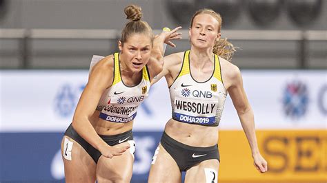 Deutsche Frauen-Staffel verpasst WM-Podium über 4x100m in Doha - Eurosport