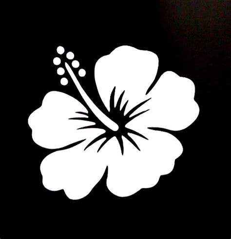 Hibiscus Hawaiian Flower Vinyl Decal Sticker Etsy Italia